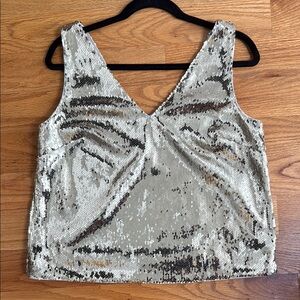 ASOS Sequin Tank Top - Silver